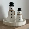 Figurka Bałwan z Szalikiem Ozdoba Zimowa 3D